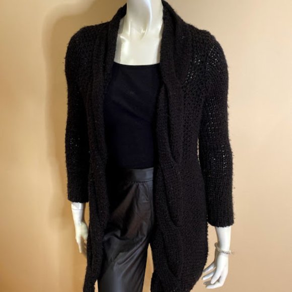 Bebe Black Knit Cardigan - Picture 1 of 3